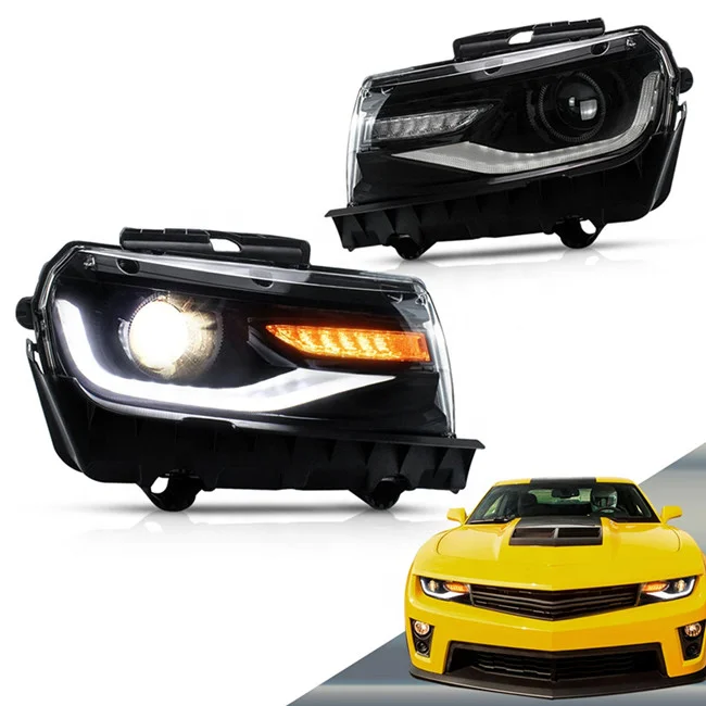 Manufacturer For Car Headlight For Rgb Camaro Colorful Headlight 2014-2015 Front Lamp With Moving Signal +turn Signal+drl