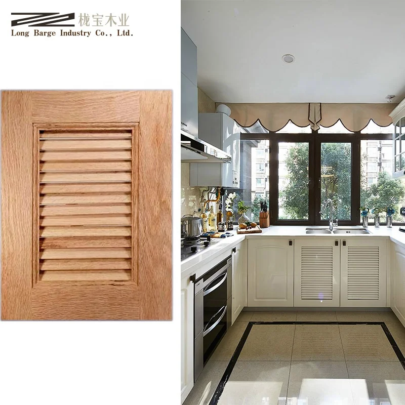solid oak kitchen wooden ventilation panel cabinet doors