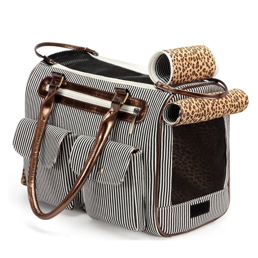Wholesales Luxury Designer Pet Handbag Women Shoulder Tote Bag Carrier for Small Cat Dog Rabbit Quality Shoulder Carrier