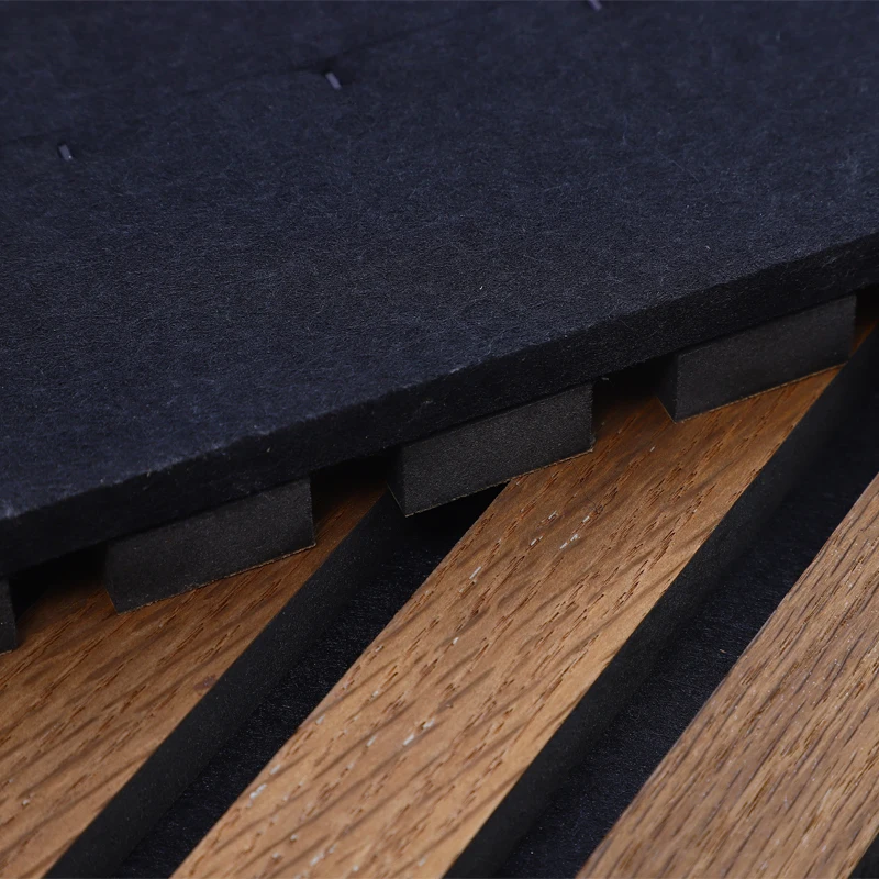 3d деревянный шпон MDF волнистая декоративная Гибкая изогнутая пластинчатая акустическая стеновая панель