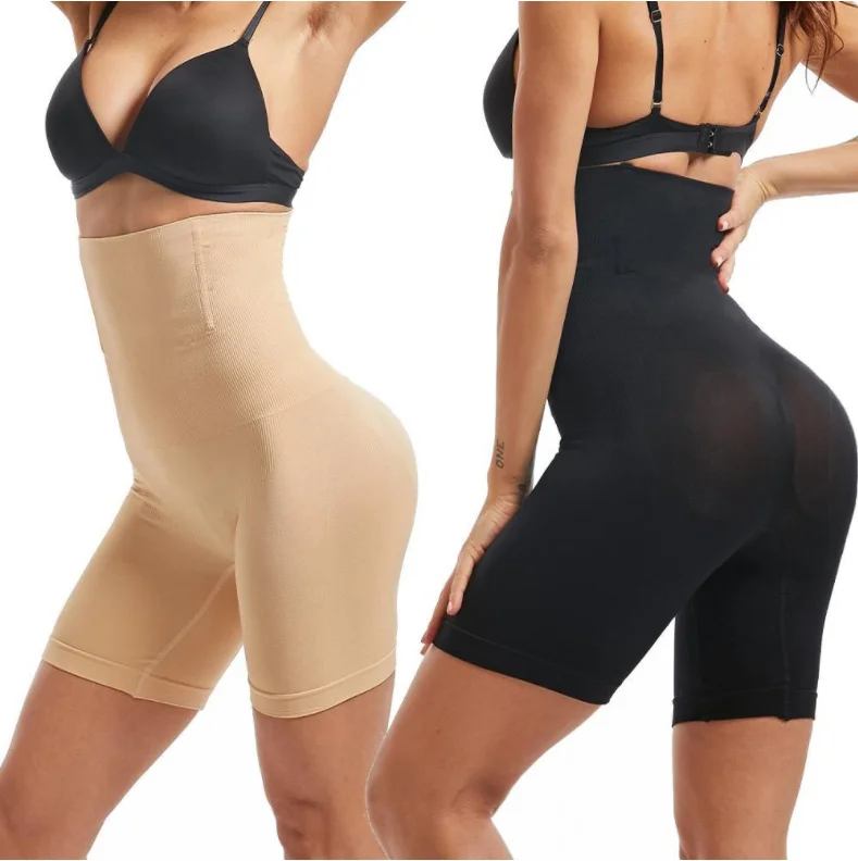 Factory Cheap Wholesale High Waisted Women Tummy Control Thigh Slimming Body Shaper Shorts Shapewear