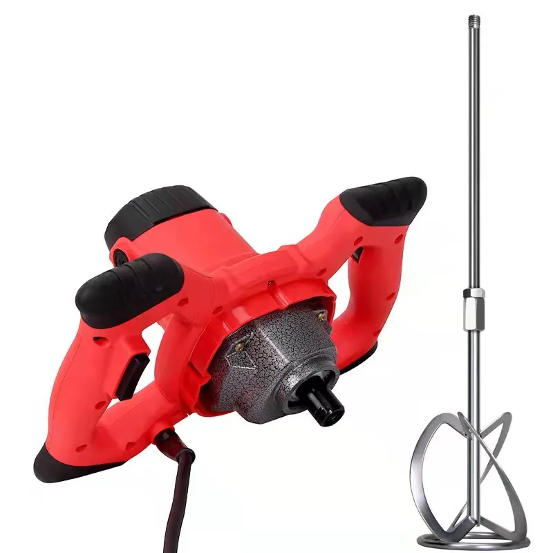 Electric Mixer Machine For Plaster Cement Adhesive Render Paint Drywall Mortar Mixer Tool With Single Paddle