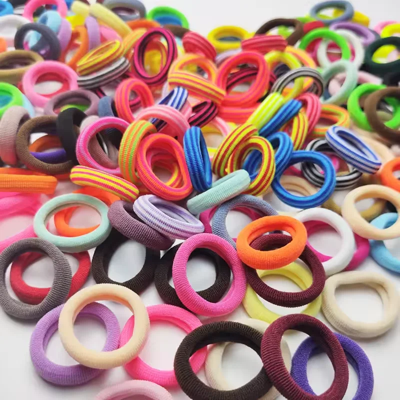 Candy Color 100pcs/bag Nylon Seamless 2CM Small Elastic Rubber Band Hair Accessories Baby Girls Kids Mini Hair Ties For Baby