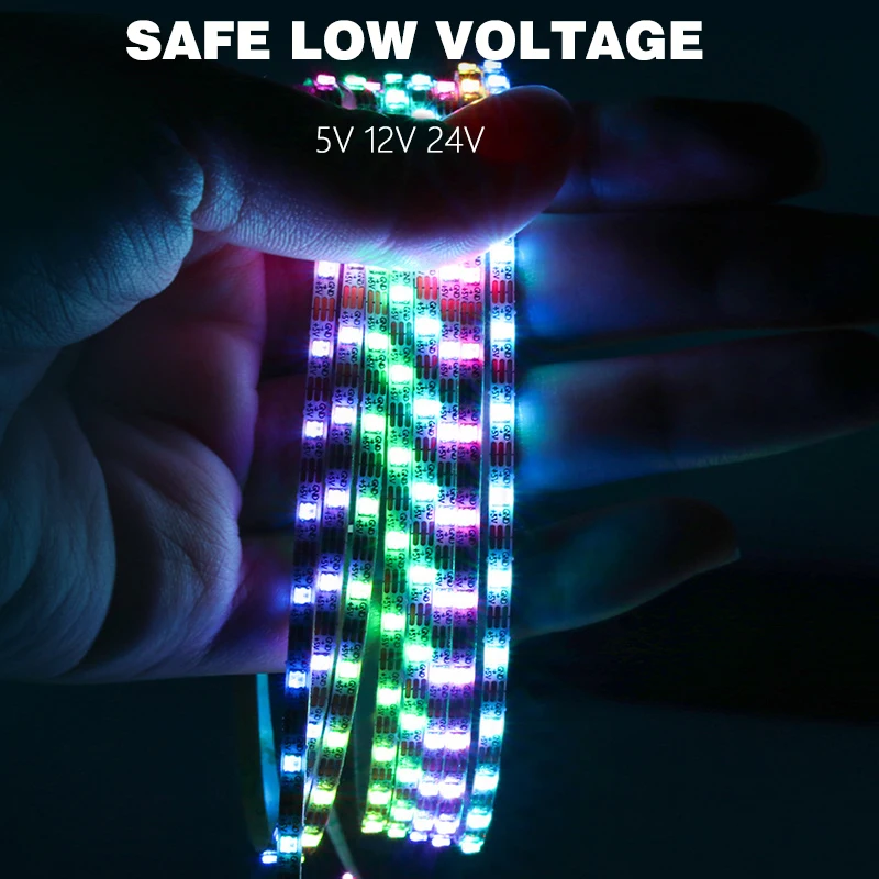 2.7MM atmosphere decorative WS2812B SMD LED strip magic color running horse water flow full color addressable LED light tape