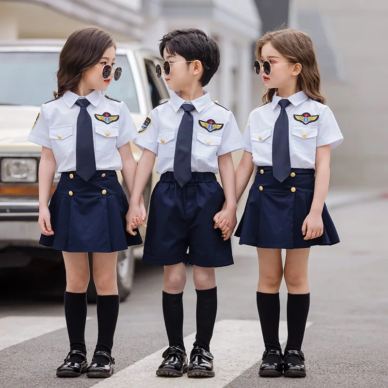 Halloween Children Kindergarten summer uniform, navy role sailor uniform, summer elementary school uniform