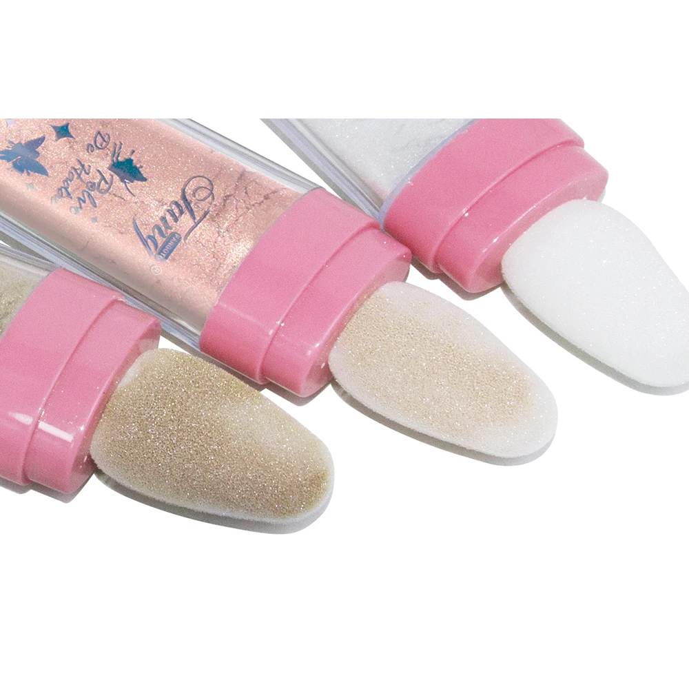 Popular Design Velvet Cream Cosmetics Three-Color Face Body Shimmer Highlighter Patting Powder Bronzer Excellent Makeup