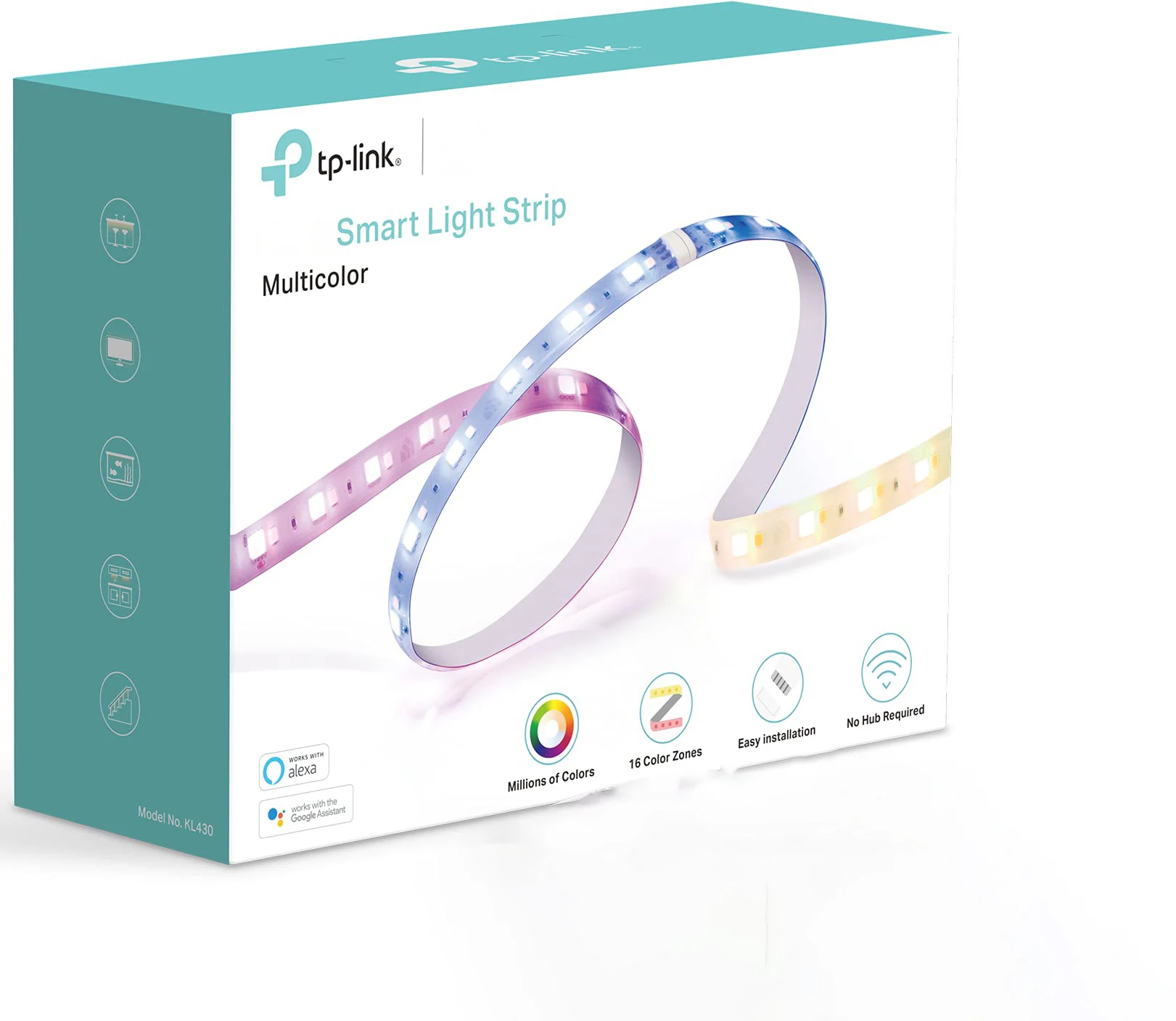 Smart Strip Light Wi-Fi LED Lights Work Smart Home Lights LED 16 Color 6.6ft Smart Segmented Control Multiple Scenes