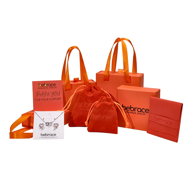 Cute Paper Small Sliding Drawer Box Ring Earrings Necklace Bracelet Gift Jewelry Packaging Boxes With Handle