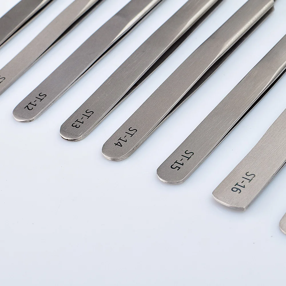 Высококачественный индивидуальный Высокоточный пинцет для бровей из нержавеющей стали