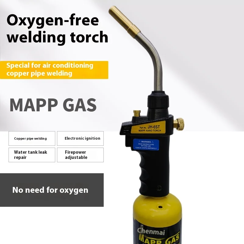 JH-6ST Small MAPP Gas Welding Torch for Air Conditioning Copper Aluminum Pipe Maintenance and Plastic Welding