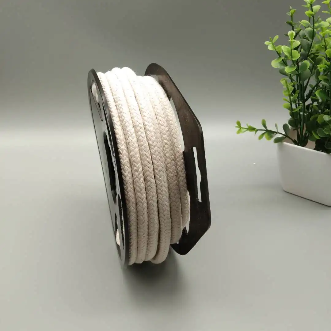 Custom 6mm 8mm Cotton Rope Cord 100% Natural Cotton Rope Twine String for DIY Craft