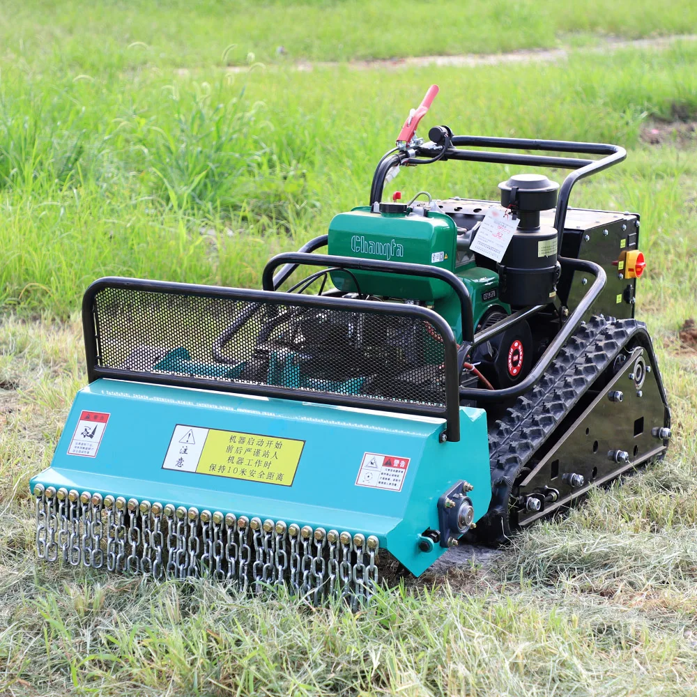 80cm 100cm 120cm Flail Grass Cutter Powerful Diesel Engine Home Garden Use Remote Control Lawn Mower
