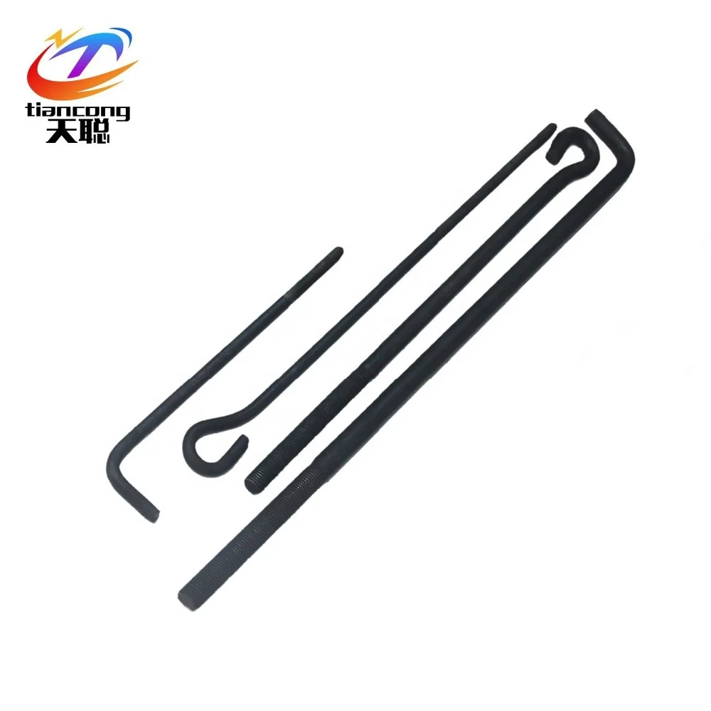 Hebei Tiancong Factory 10.9 grade foundation bolt hdg anchor bolt L type bolt M20 M24 M30