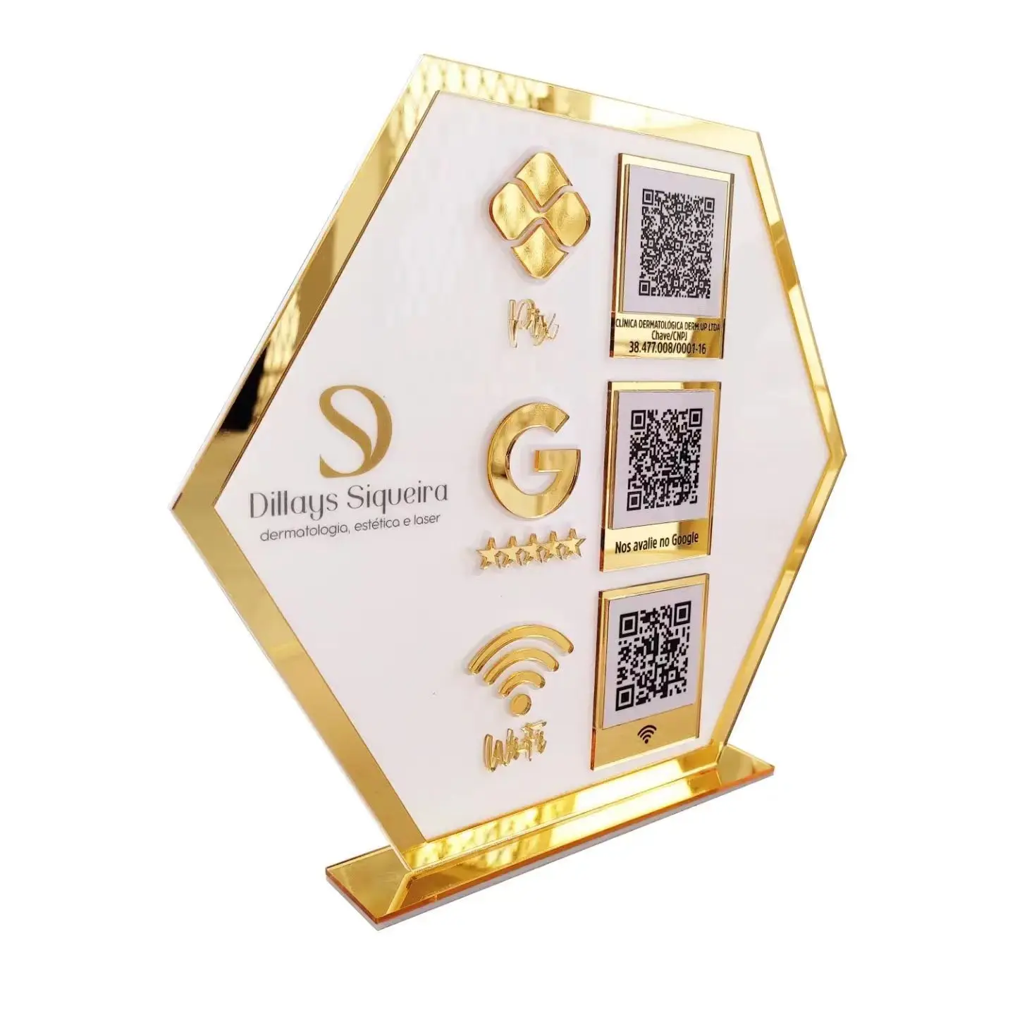 custom acrylic plexiglass pmma menu QR code display stand holder for coffee shop store nail polish beauty salon restaurant club