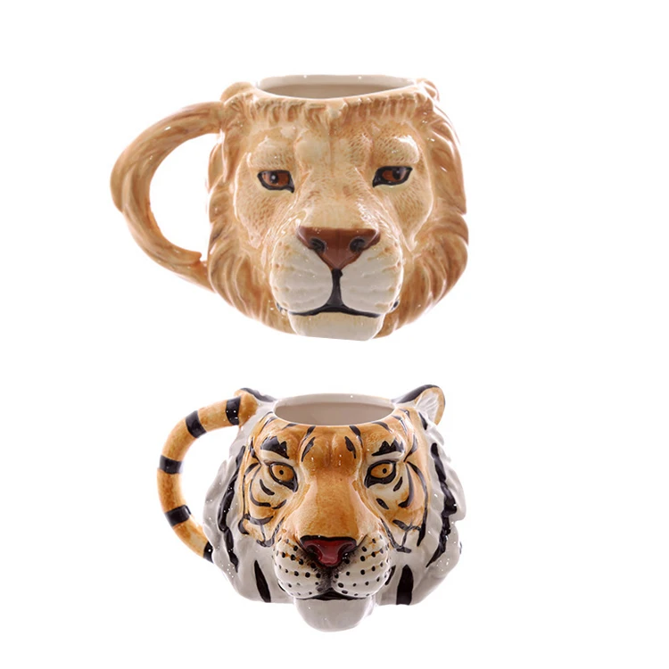 3D Animal Ceramic Coffee Water Cup Mug With Handle