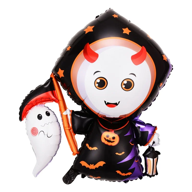 Special Offer Halloween Party Decoration Aluminum Foil Balloon Yellow Pumpkin Ghost Black Spider Witch Bat Skeleton Mage Globos