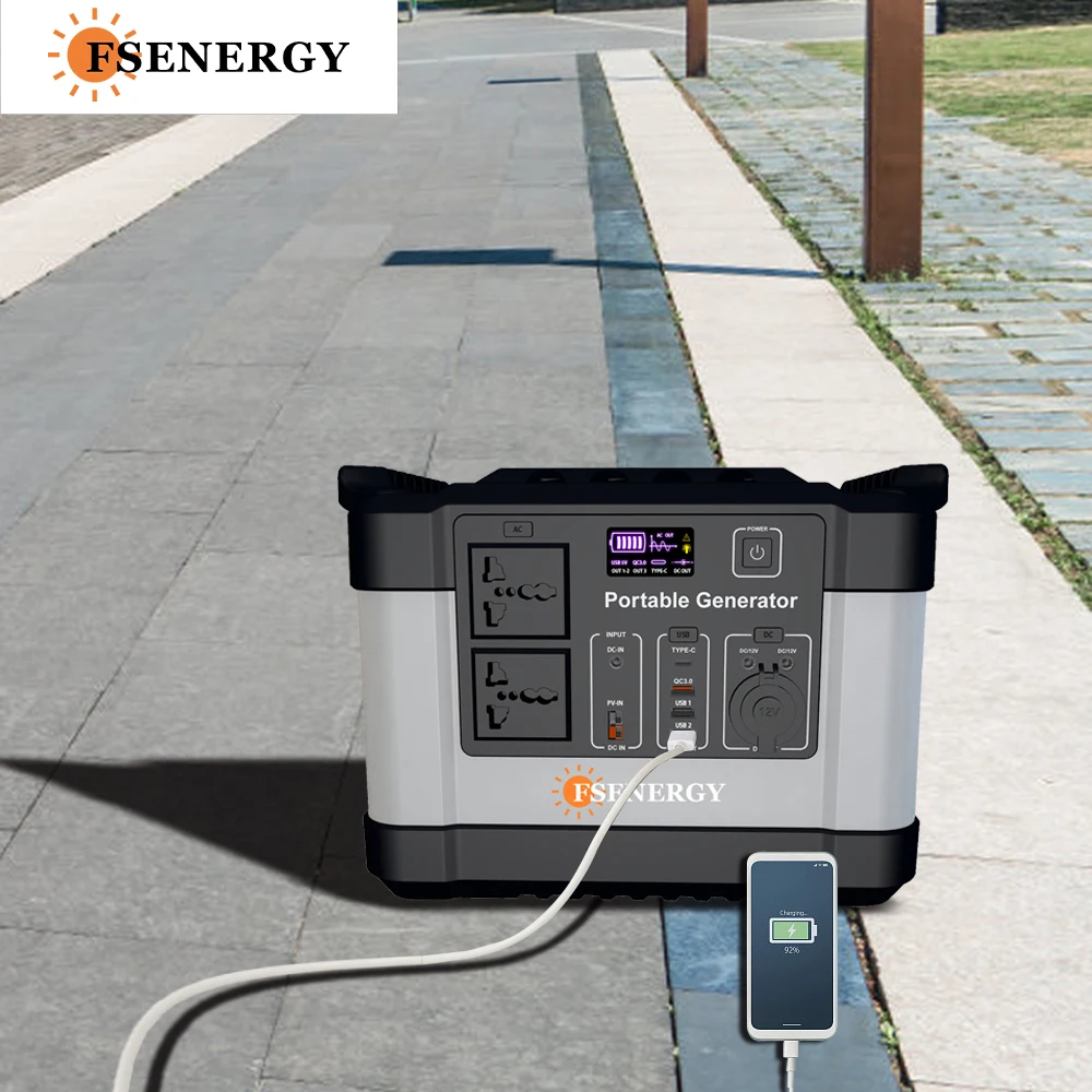 1000W portable power station Solar Mobile Lithium Battery Pack for Outdoor Emergency power supply for home
