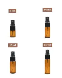 5ml 10ml 15ml 20ml  amber glass spray bottle 1/3 oz refillable perfume atomizer 10cc parfum fragrance bottles