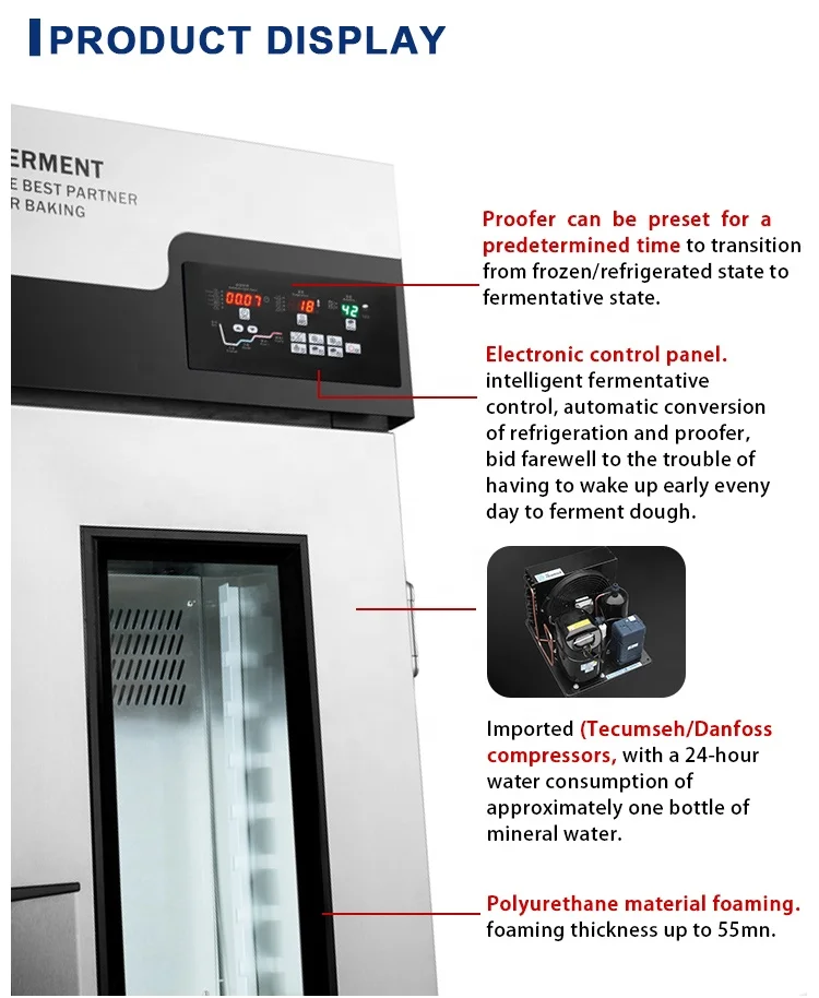 Commercial Baking Fermentation Cabinet Equipment 13 Trays Electric Donut Bread Dough Proofer Machine