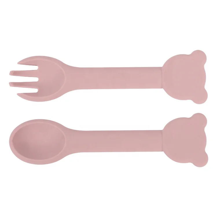 2021 Eco-friendly Food Grade Custom Feeding Suction Silicone Baby  bear Bowl And Spoon