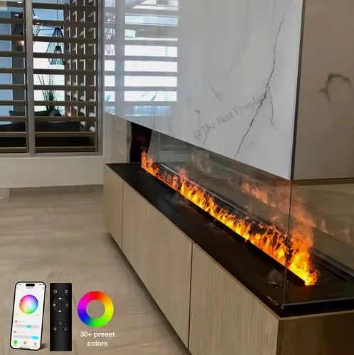 Steam fireplace 3d decorative atomizing fireplace Insert restaurant simulation flame TV cabinet Humidifier electric fireplace
