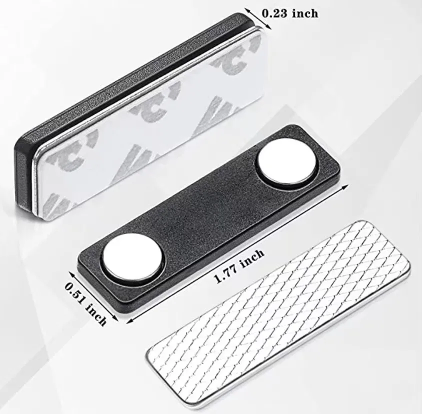 custom logo pvc blank plastic name badge magnetic tag magnet