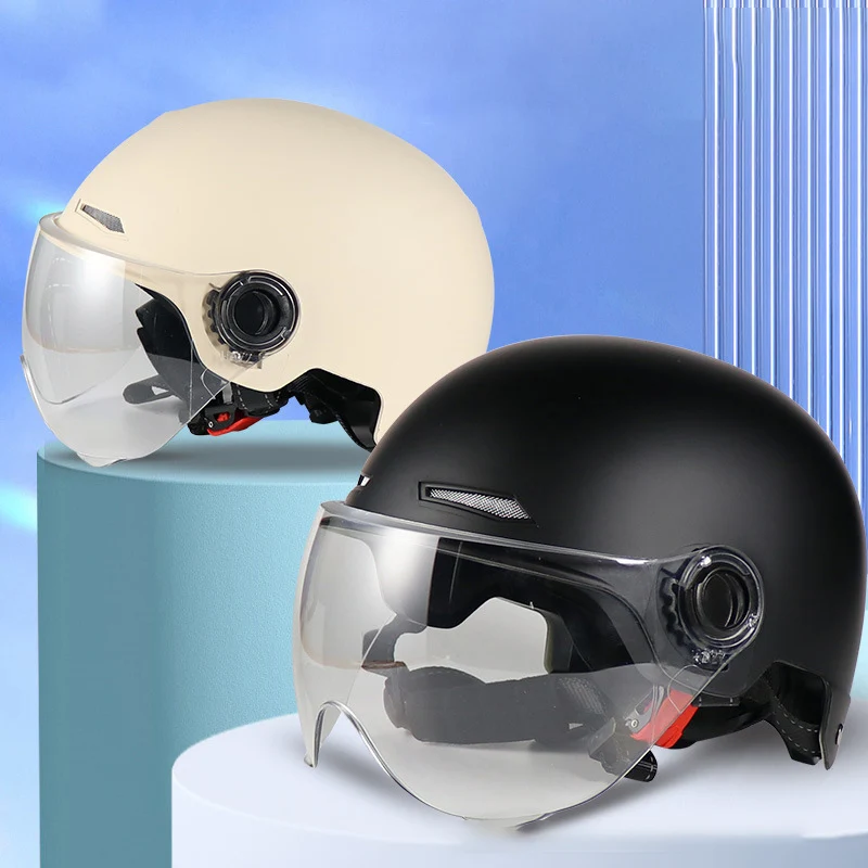 Wholesale Electric Vehicle Helmet Abs Women and Men Four Seasons Universal Fashion Simple Breathable Motorcycle Helmet