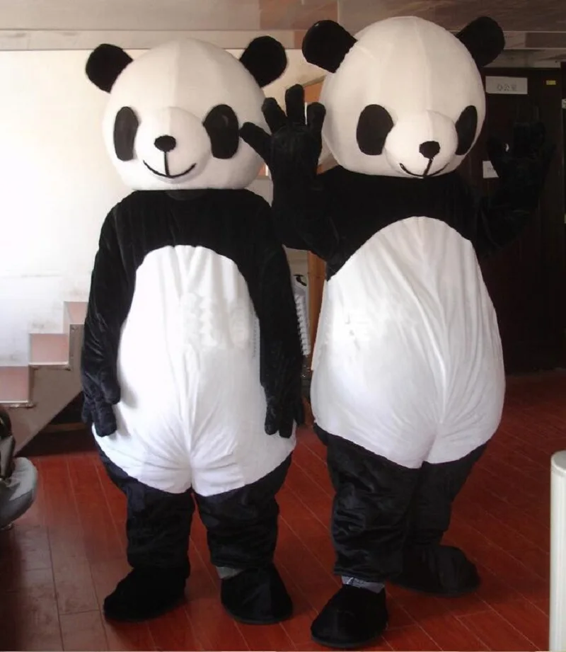 Commercial Chinese Giant Panda Cartoon Doll Mascot Cosplay Costume Suit