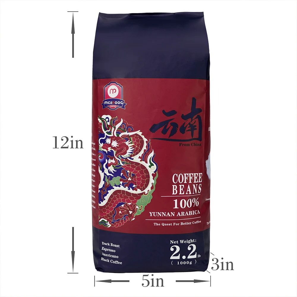 Кофе из цельных зерен, 100% Арабика, глубоко обжаренные кофейные зерна
