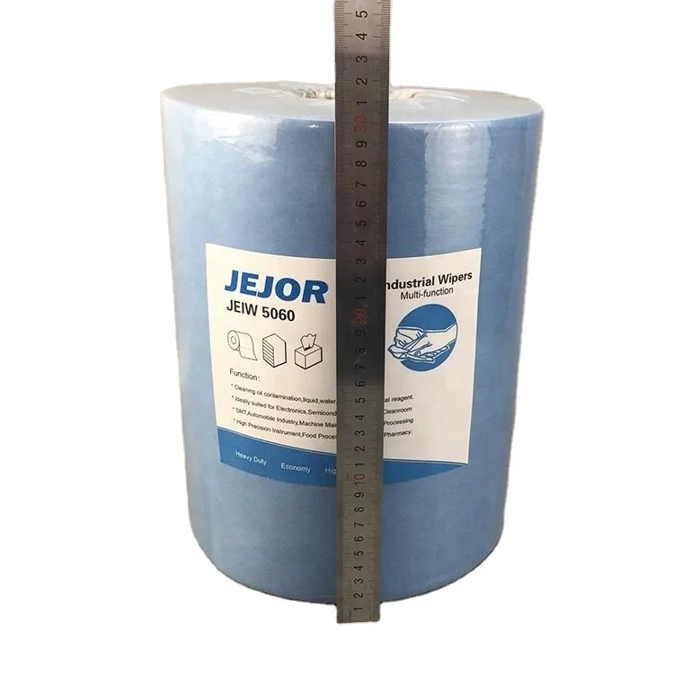 Безворсовая эффективная масляная впитывающая электронная Чистящая одноразовая большая рулон 60 г/м2 синяя промышленная бумага