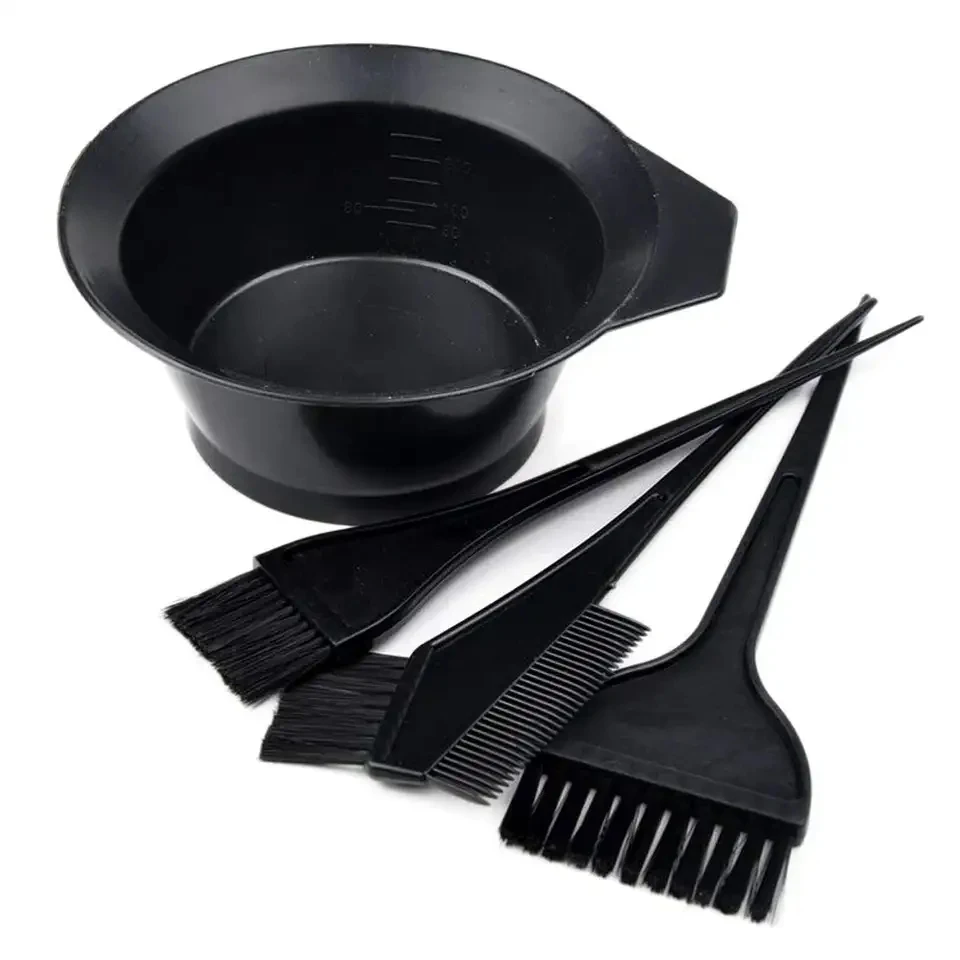 Custom Logo 4pcs Economical Hair Coloring Dyeing Tools Baked Bowl Comb Hair Styling Tools For Tint Coloring Hair Bleach