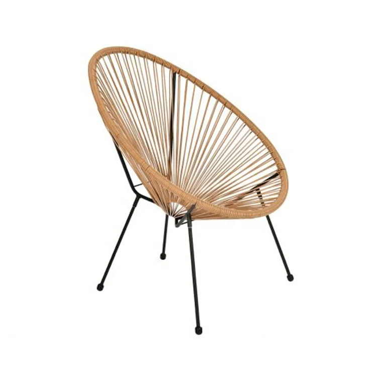 Acapulco Chair Mimbre Sillas Resort Outdoor Patio Sun Rattan Wire chair Papasan Relaxing Wicker Stackable Chair chaise bristrot