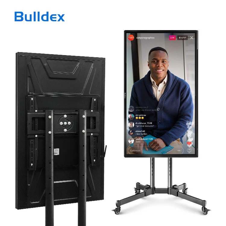 Bulldex Tiktok Skype Messager Radio Studio Camera Mobile Portable Digital TV Broadcasting Equipment 43 INCH