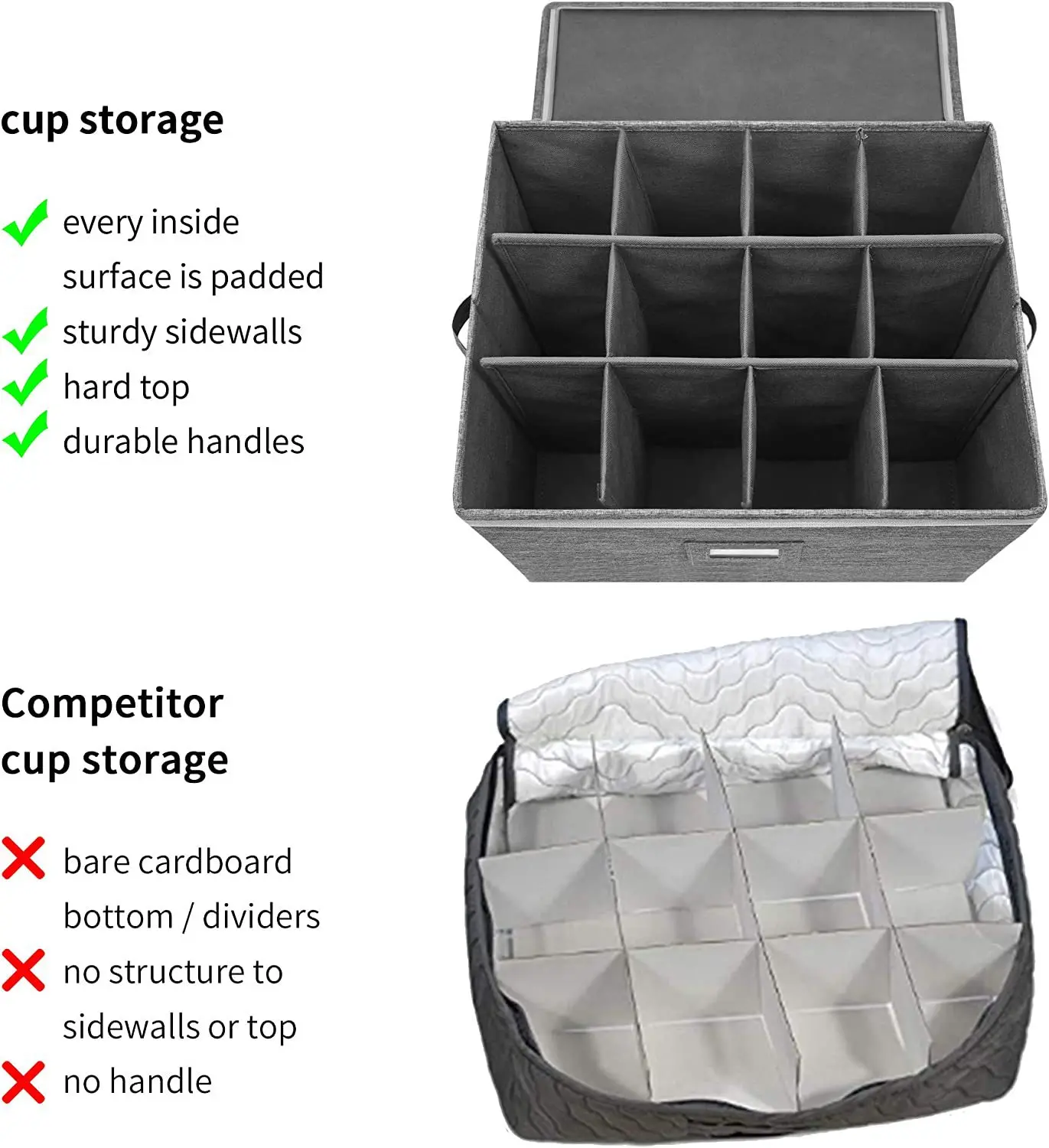 Foldable Goblet Storage Box Glassware Or Crystal Wine Glass Storage Box