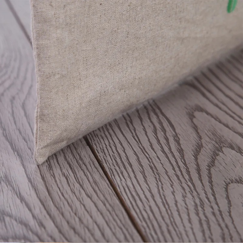 blank or custom logo print natural hemp tote bag for promotional gift