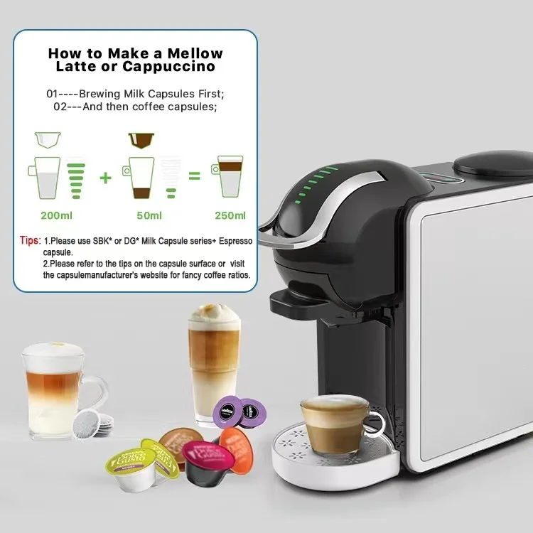 2024 новый стиль мульти 3 в 1 Капсульная Кофеварка 19 бар Dolce Gusto кофейный порошок Эспрессо кофемашина