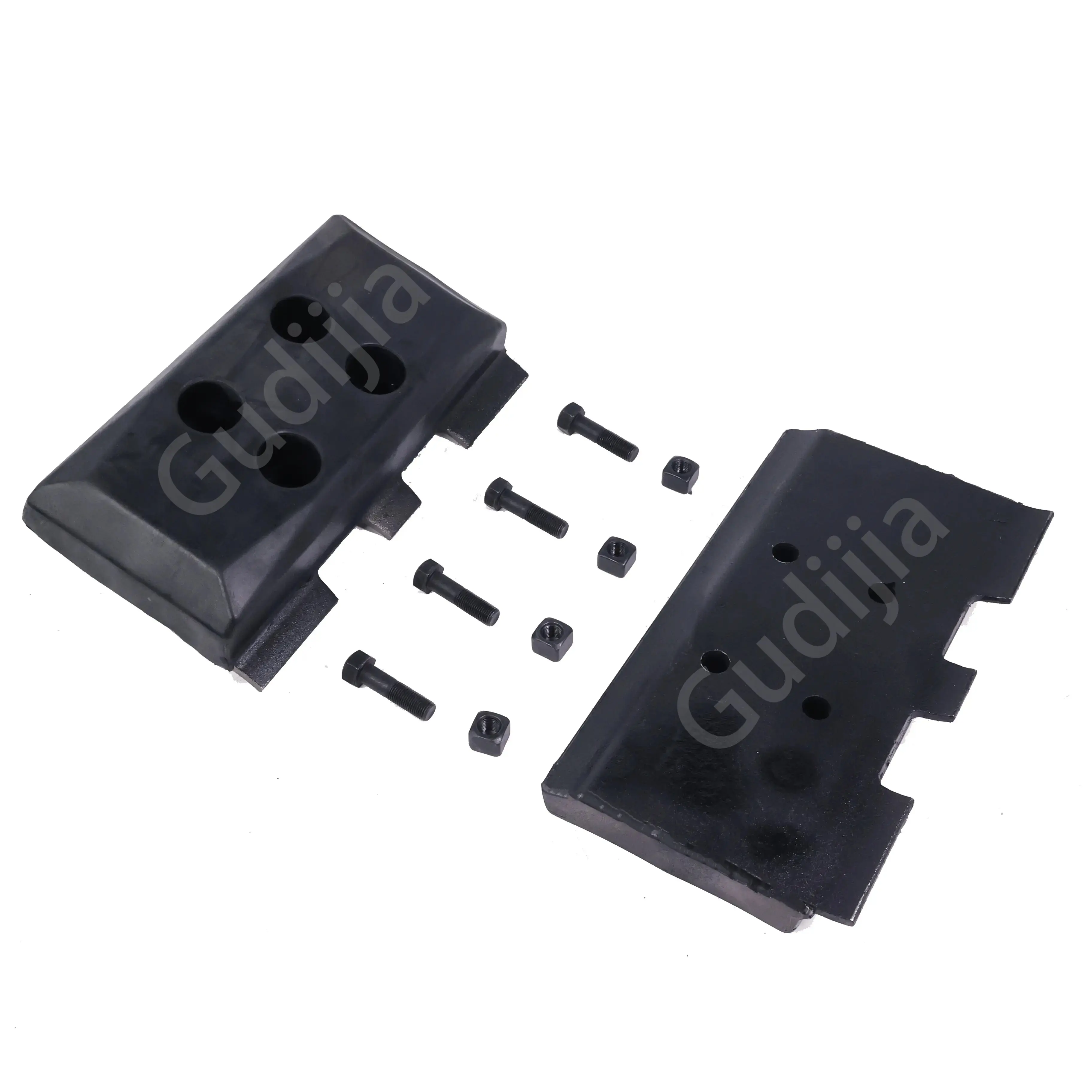 Industrial flexible paver rubber track shoes durable molding black rubber pad