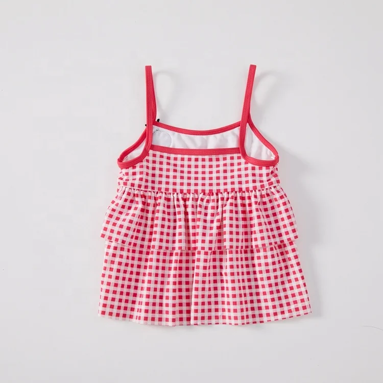 Отличный купальник-бикини из двух предметов с рюшами и аппликацией для маленьких девочек