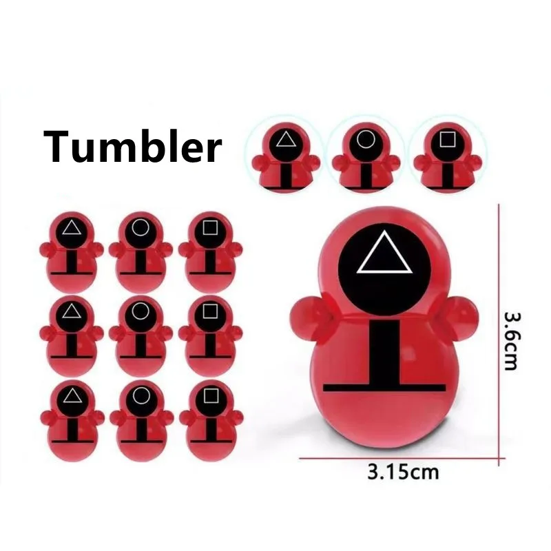 korean tv series Drama Squid Game Tumbler Figure Doll Red Man Gift Desktop Decoration Accessories Squid Game Toy