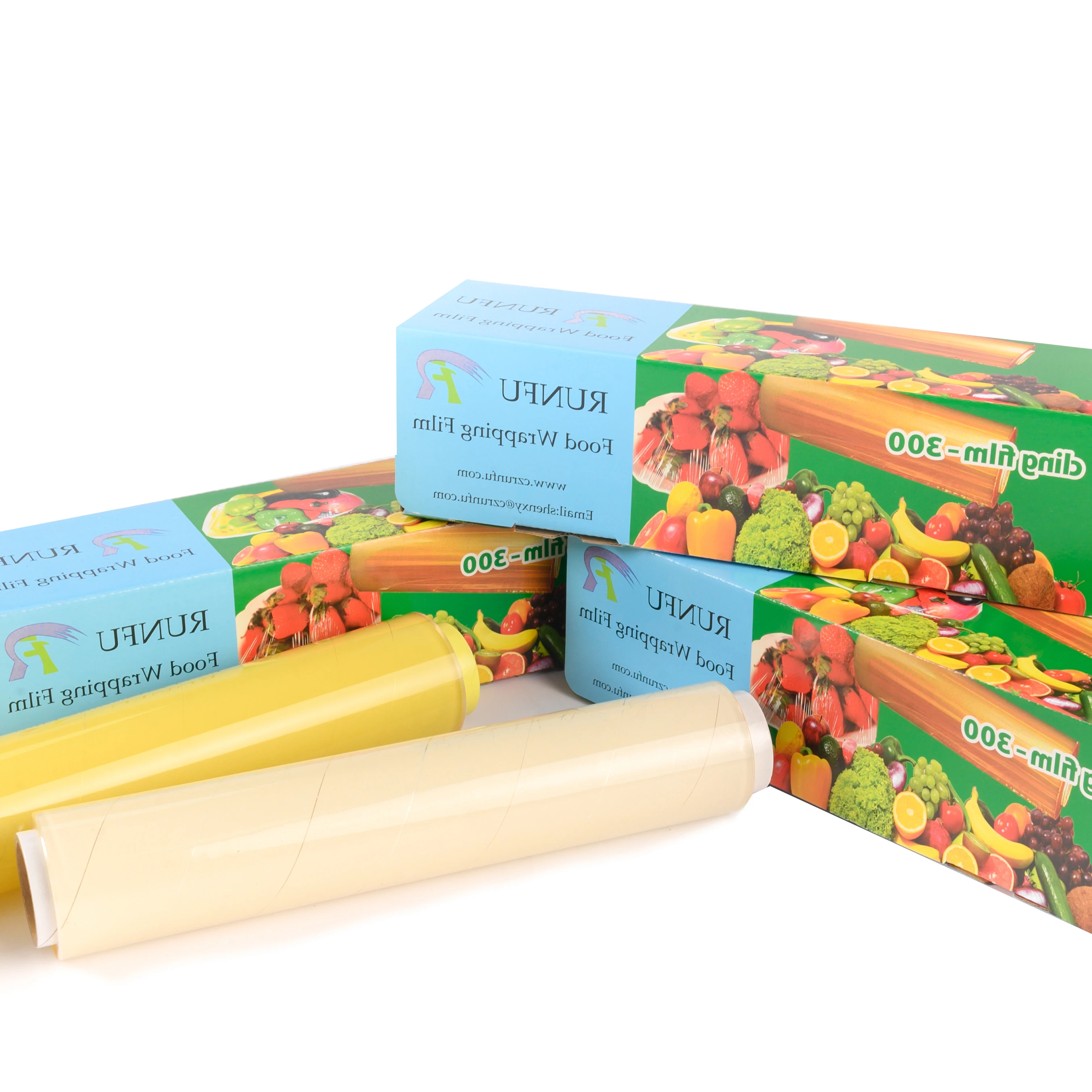 RUNFU Safe PVC Plastic Food Wrap For Supermarket Food Packaging Film Cling Film