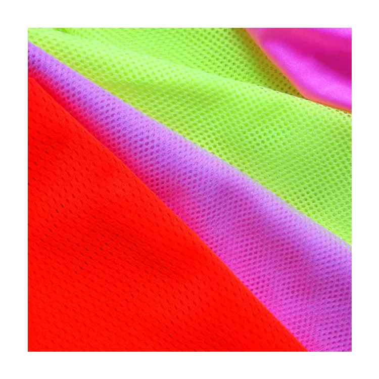 Best Selling 100% Polyester Hexagon Honeycomb Laundry Bag Mesh Fabric for Reflective Vest or Laundry Bag