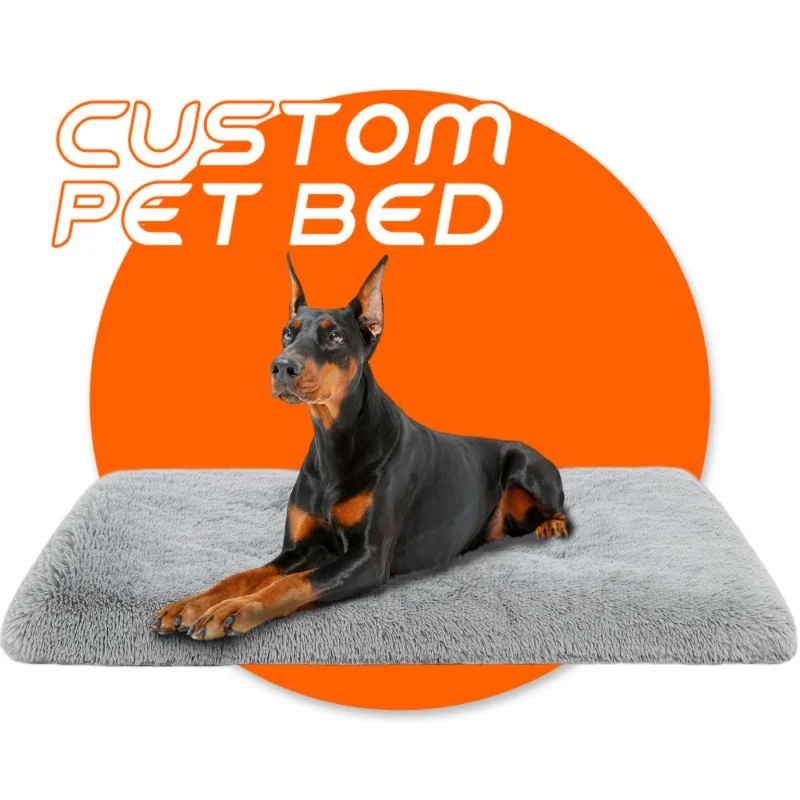 Luxury custom pet dog mat bed 20 design logo pattern customised fluffy low moq huge winter ecological cat pet pad bed for dogs