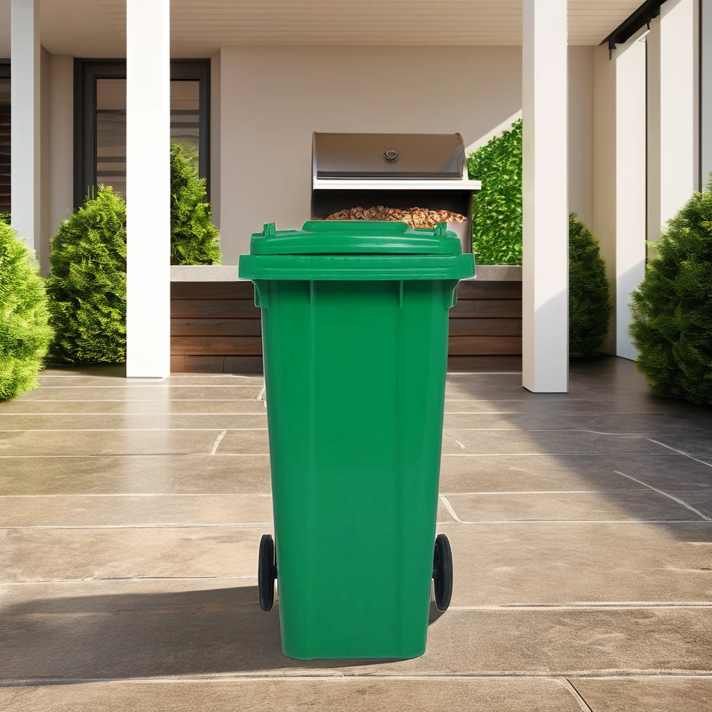 Factory Wholesale Plastic Dustbin 120L Street Large Recycle Trash Waste Bins Plastic Trash For Sale