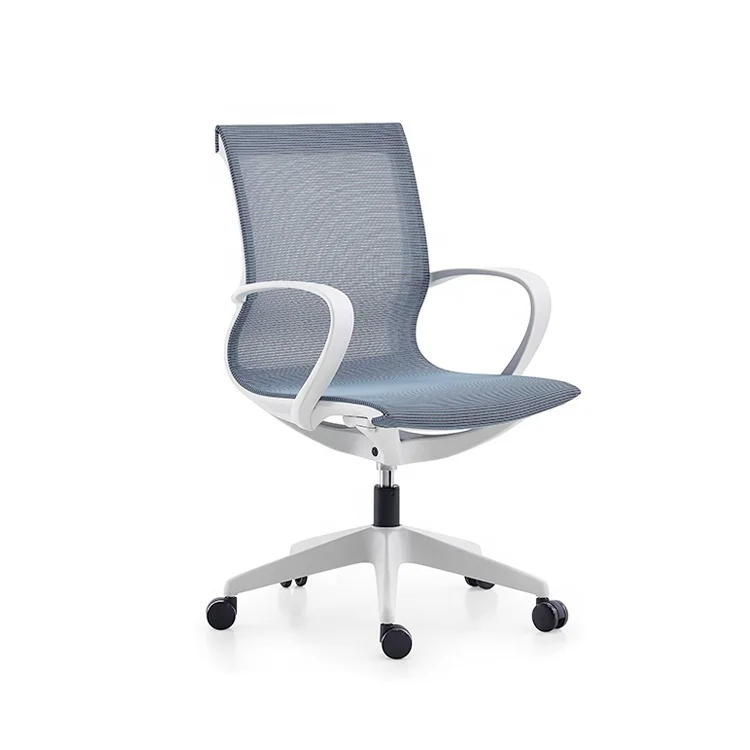 Wholesale Manufacturer Mid Back Swivel Mesh Fixed Armrest Lifting ergonomic mesh fabric for chair