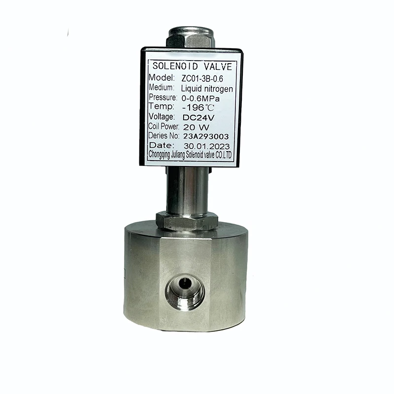 16 бар 1 6 МПа DC24V криогенный электромагнитный клапан 4 жидкий азотный