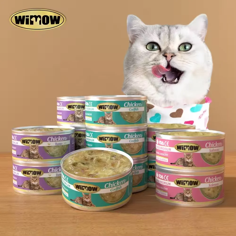 OEM ODM Pet влажный корм куриный тунец лосось кошачьи угощения