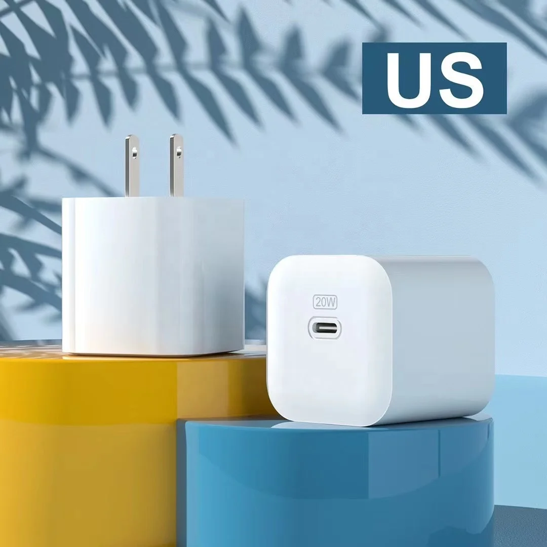 Portable Cell Phone Charger US EU UK AU Plug PD 20W Phone Socket PD Adapter Fast Charger USB Wall Charger