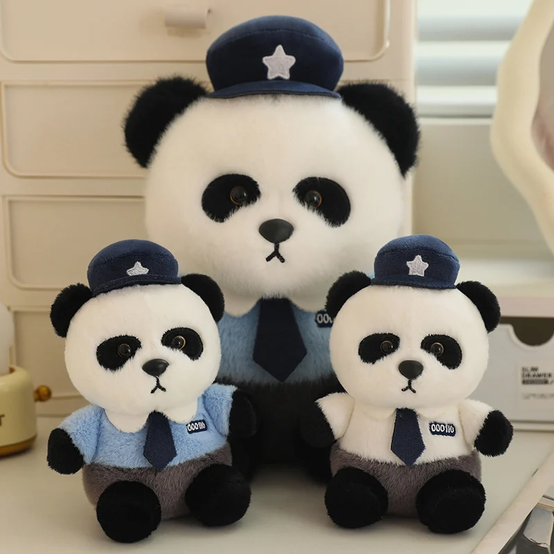 High quality traffic police bear stuffed toy uniform Fire bear reflective clothing Traffic police teddy bear gift