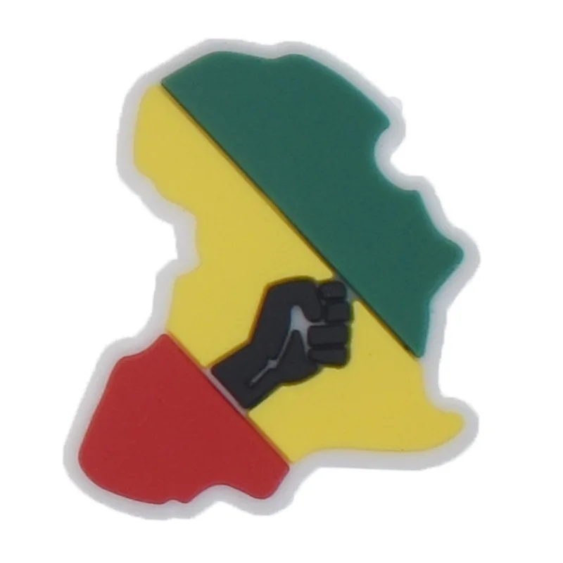 Black Live matter black culture PVC rubber croc shoe charms for Clogs shoe accessories crock