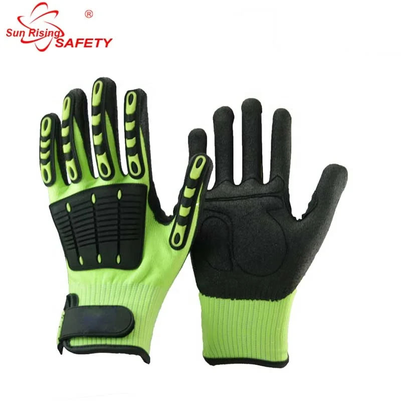 SRSAFETY EN388 cut and impact resistant construction and mining work rigger glove
